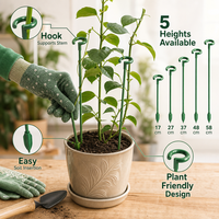 Mise à niveau de tige de support de fleur à tige unique pour plante Piquets de jardin pour cage à anneau Support de plante Pots de fleurs durables Jardinières