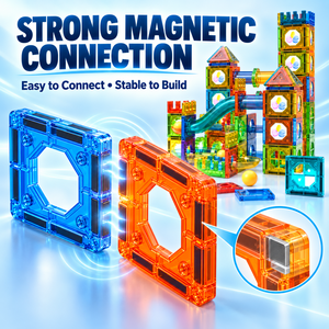 Juego de Construcción Magnético EPT con Pistas de Canicas de 158 Piezas, con Bloques de Colores, Pistas para Bolas y Torres de Castillo para Niños de 3 Años en Adelante - Product Image 3