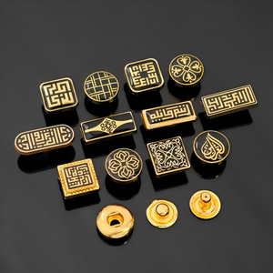 Boutons APEX, fabrication directe, boutons pression en alliage de zinc métallique rond carré de 12 mm, logo personnalisé, boutons fantaisie pour vêtements - Product Image 1