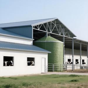 Nơi trú ẩn gia súc prefab 9x36m - 3.5m chiều cao, nhịp 6m, 30 con bò, lắp đặt nhanh chóng - Product Image 2