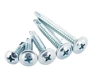 Hot bán mạ kẽm thép không gỉ Phillips Giàn đầu tự khoan vít với nắp nhựa - Product Image 4