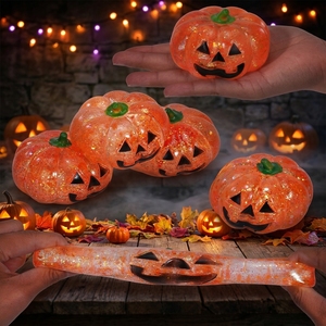 Jumbo Pumpkin Maltose <b>Squeeze</b> <b>Ball</b> - Slow Rebound Stress Reliever for Halloween, Thanksgiving, Party Favors & Anxiety Relief - Product Image 1