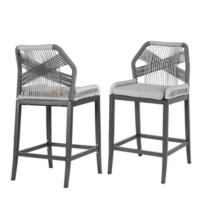 Meubles de patio de luxe Tabourets de <span class=keywords><strong>bar</strong></span> hauts décontractés pour <span class=keywords><strong>terrasse</strong></span> extérieure Meubles de jardin Chaises de <span class=keywords><strong>bar</strong></span> - Product Image 5
