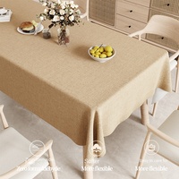 Nappe rectangulaire en coton et lin de style japonais, couleur unie, pour cuisine, salle à manger, maison, vente en gros