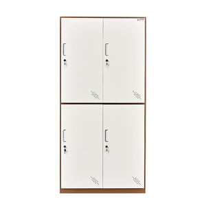 <span class=keywords><strong>Armoires</strong></span> métalliques personnalisées HAILUNDA à 4 portes, structure démontable durable et écologique en HPL pour chambre, atelier, sous-sol - Product Image 3