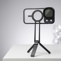 Penyangga Ponsel Magnetik Fleksibel yang Dapat Diperpanjang, Remote Shutter, Dapat Diputar 360°, Dapat Dilepas, Kompatibel, Ringan, Tinggi Dapat Disesuaikan