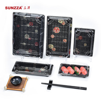 Usine Sunzza Conteneur à sushi jetable en plastique Boîte d'emballage d'aliments à emporter