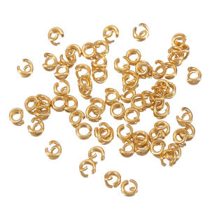 Bolsa chapada en oro de 18K de 100 anillos de salto abiertos de acero inoxidable fuertes y duraderos componentes de fabricación de joyas circulares piezas de <span class=keywords><strong>hardware</strong></span> - Product Image 5