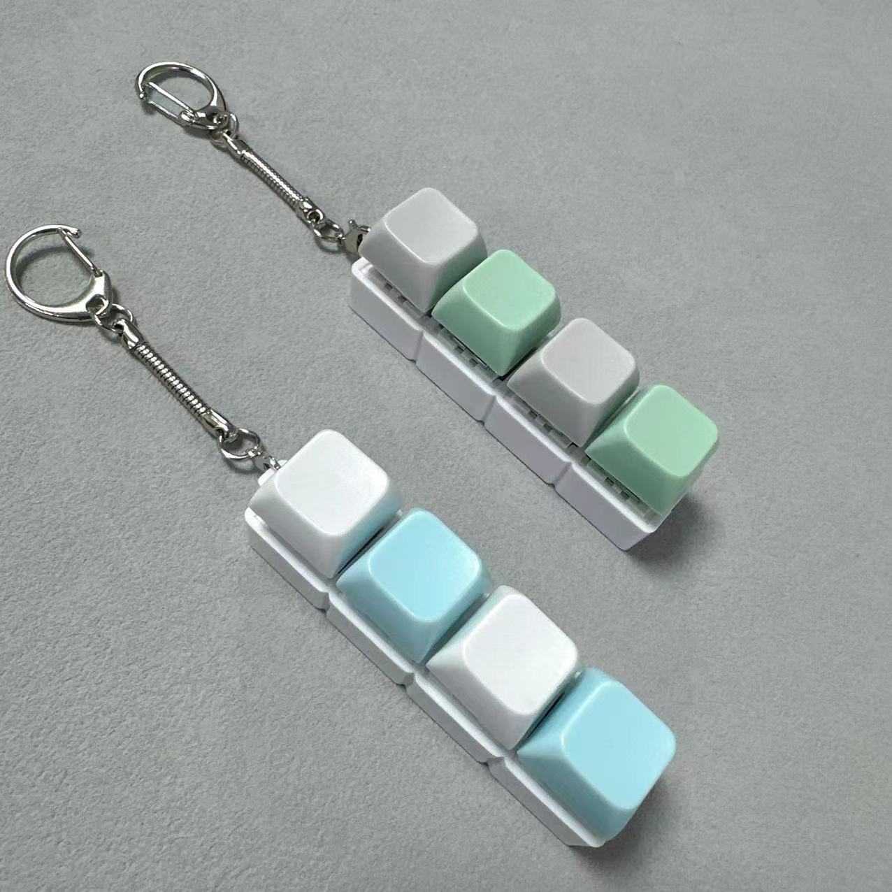 Four key white shell-white/blue gray/green