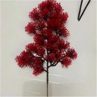 Aiguilles de pin artificielles, fleurs, artisanat, résine plastique écologique, mini décoration intérieure, aspect réaliste, feuilles UV
