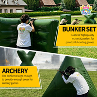 Ensemble de bunkers gonflables modulaires pour airsoft et paintball, 88 pièces, obstacles gonflables d'extérieur pour jeu de team building, OEM personnalisé