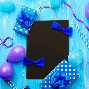 Shopping Kraft Wedding Party Merchandise Retail Bags <b>Sacks</b> Paper Gift Bags with Handles Bulk Classic <b>Present</b> Wrapping Paper Bag - Product Image 6