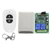 Module récepteur relais 2 canaux RF 433 MHz et émetteur-récepteur RF 433 MHz DC24V 12V pour télécommande de garage et éclairage