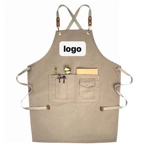 Vendita calda tela di cotone Logo personalizzato 3 dimensioni grembiule cucina <span class=keywords><strong>chef</strong></span> multifunzione regolabile grembiule con tasche - Product Image 5