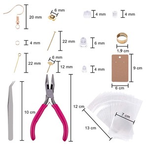 Kit de Réparation et de Fabrication de Boucles d'Oreilles DIY avec Crochets, Broches et Anneaux de Jonction – Accessoires et Composants pour Bijoux - Product Image 3
