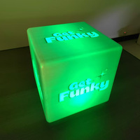 Ricaricabile RGB cambia colore 30CM cubo Display a Led per la pubblicità esterna di lusso mobili in plastica luce cubo sedile e tavolo