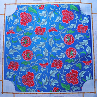 Tapis de jeu de mahjong en néoprène imperméable personnalisé, motif Liberty Flower, style américain, housse de table bleue, luxe royal, pieds pliables