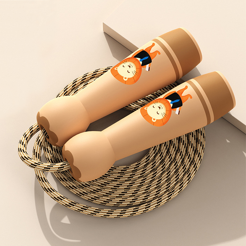 Регулируемая детская скакалка с мультяшным рисунком