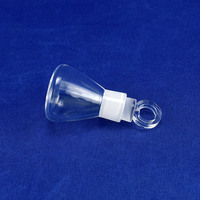 Frasco Cónico de Sílice Fundida de Alta Pureza Personalizado con Anillo de Sellado y Tapón |   Frasco Erlenmeyer de Cuarzo para Laboratorio, Experimentos Químicos