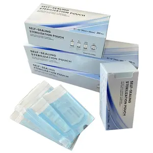Дешевый самоуплотняющий стерильный пакет для стерилизации, синий мешок для медицинского/стоматологического/салона красоты/маникюра, стоматологические нагрудники