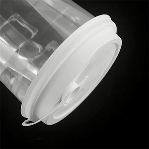 Tapa de Plástico PP de 90 mm de Fácil Apertura en Blanco/Negro/Transparente para Vasos Desechables de Té de Burbujas y Café, Botellas y Cierres para Boba - Product Image 1