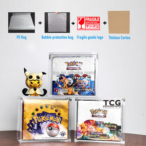 TCG Boîte de rappel transparente personnalisée <span class=keywords><strong>Pokemon</strong></span> <span class=keywords><strong>XY</strong></span> Evolutions Boîtier en acrylique avec couvercle magnétique Vitrine pour cartes <span class=keywords><strong>Pokemon</strong></span> Boîte d'appoint - Product Image 4