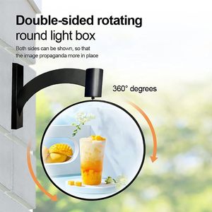 Double-Sided Waterproof LED <b>Light</b> Box 360 Degree Rotation LED Outdoor Projecting Advertising Lightbox <b>Sign</b> for Retail Store - Product Image 3