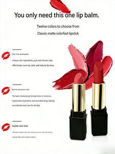 Lápiz Labial Mate Mineral Original al por Mayor, 12 Colores, Impermeable, Hidratante y de Larga Duración - Product Image 4