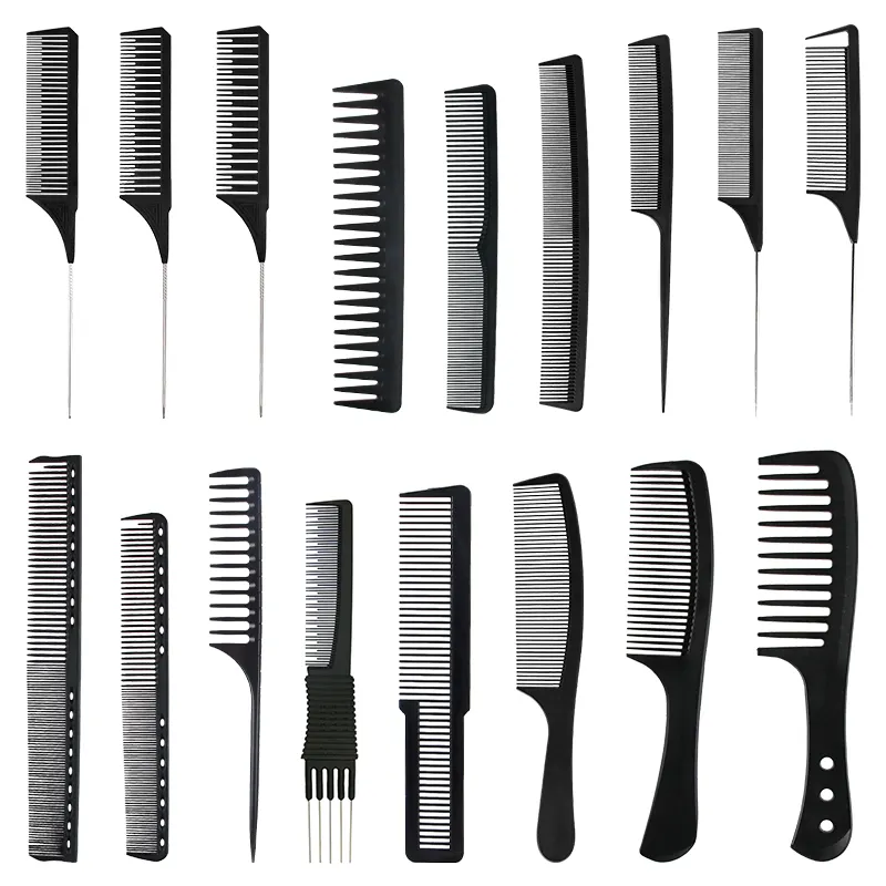 Hair Braiding Tinting Sectioning Highlighting Steel Rat Tail Comb In Bulk For Barber Parting Comb