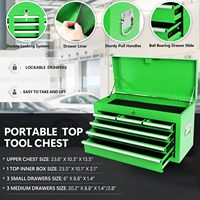 GD Coffre à outils roulant vert à 8 tiroirs Chariot à outils en métal Mécanisme de verrouillage supérieur détachable 6 crochets Doublure pour atelier de garage