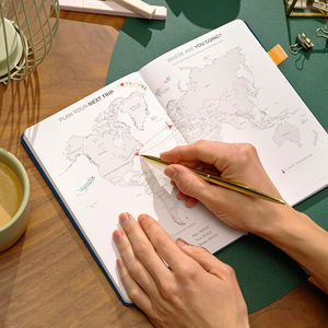 Carnet de planification de voyage avec budget pour les <span class=keywords><strong>vacances</strong></span> et les voyages, sac de rangement, liste de dépenses, suivi des dépenses de voyage, carnet de planification A5 - Product Image 6