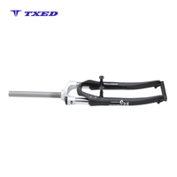 Fourche avant à suspension 26 pouces en aluminium avec ressort hélicoïdal et frein à disque pour vélo électrique BMX