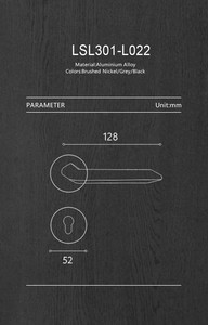 Poignée de <span class=keywords><strong>porte</strong></span> moderne en alliage d'aluminium multicolore, avec couvercle de serrure, pour ensemble de serrures à levier de <span class=keywords><strong>porte</strong></span> intérieure en bois, directement de l'usine - Product Image 3