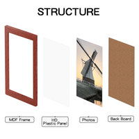 Harga Pabrik Grosir 12 Warna 5x7 6x8 8x10 11x14 16x20 12x16 Inch A3 A4 A5 Ukuran Kustom Bingkai Foto MDF Bingkai Gambar Kayu