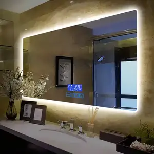 Espejo Miroir de salle de bain intelligent LED Miroir à écran tactile anti-buée Miroirs de bain