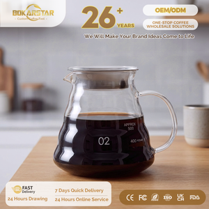 Cafetera de Vidrio de Borosilicato de Alta Calidad al por Mayor, Diseño de Nube Compartida, Modelo MT6974, Estilo Nórdico Minimalista para Cafetería - Product Image 1