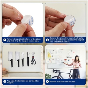 Échantillon Gratuit - Vente Flash : Aimants Circulaires Permanents Auto-Adhésifs avec Résine Nickelée - Product Image 6