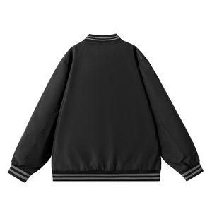 เสื้อแจ็คเก็ตลำลองผู้ชาย คอเบสบอล ฤดูใบไม้ร่วงฤดูหนาว สไตล์ฮ่องกง สวมใส่สบาย ระบายอากาศได้ดี เสื้อโค้ทแฟชั่นวัยรุ่น ทรงหลวม ใหม่ - Product Image 2