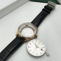 Esfera Negra de 35 mm, Cristal de Reloj con Bisel de 20 mm, Ancho de Correa NH35 38 Movimiento 40 mm, Piezas de Repuesto para Caja, Reparación de Relojes