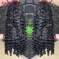 Peluca de Cabello Humano Rizado Birmano Natural, Peluca Frontal de Encaje HD 13x4 Sin Pegamento, Encaje Pre-cortado, Pelucas de Cabello Vietnamita Natural para Mujeres Negras