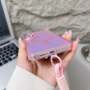 Funda Magnética con Degradado de Color para <span class=keywords><strong>Samsung</strong></span> Galaxy A17 A37 A57 A36 A56 A26 5G A16 A06 4G, con Correa de Muñeca para Carga Inalámbrica - Product Image 5