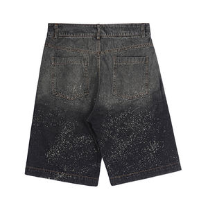 Shorts en jean brodés personnalisés pour hommes – Qualité supérieure, coupe droite et ample, style urbain tendance - Product Image 2