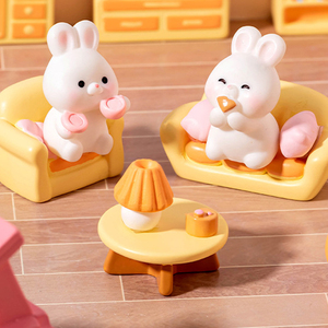 เฟอร์นิเจอร์เรซิ่นขนาดเล็ก ของตกแต่งจิ๋ว ตู้ โต๊ะ โซฟา ของตกแต่งห้อง ของตกแต่งบ้านตุ๊กตา อุปกรณ์ DIY - Product Image 6