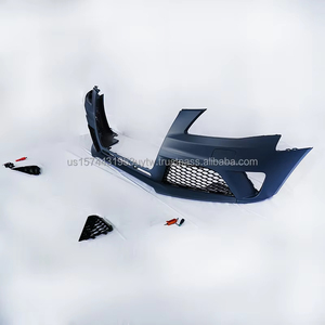 Bóng Đen rs4 Tổ Ong Nướng front bumper bìa cho 08-12 Audi A4 B8 cơ thể Kit | S4 nâng cấp dropshipping Cung cấp đại lý - Product Image 2