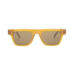 High Quality Men Women Custom Logo Luxury Thick Square Frames Rectangle TAC Polarized Sun Glasses