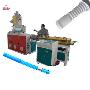 Plastic stretch corrugation extend hose pipe duct making machine kitchen waste water sewage hose production line