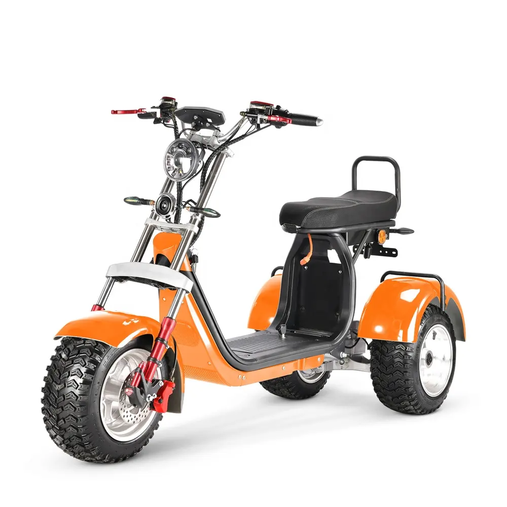 3000w 4000w 60v12ah /20ah deux amovible batterie citycoco fat tire 3 roue grand siège mobilité électrique scooter