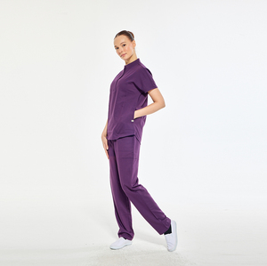 2024 logotipo personalizado tejido impermeable Spandex enfermera Scrubs elástico enfermería conjuntos médicos Hospital <span class=keywords><strong>uniformes</strong></span> para mujeres - Product Image 2