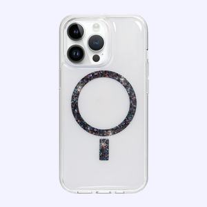 Étui transparent antichoc en TPU et PC pour iPhone 14 15 Pro, étui de téléphone magnétique scintillant antichoc avec étui pour 12 Pro Max - Product Image 1