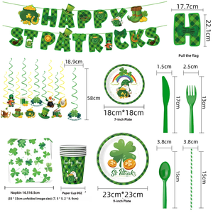 New St. Patricks Day Accessories <strong>Party</strong> Favors <strong>Shamrock</strong> <strong>Glasses</strong> Necklaces Green Gold Coins St Patrick's Day <strong>Party</strong> Supplies Suit - Product Image 1